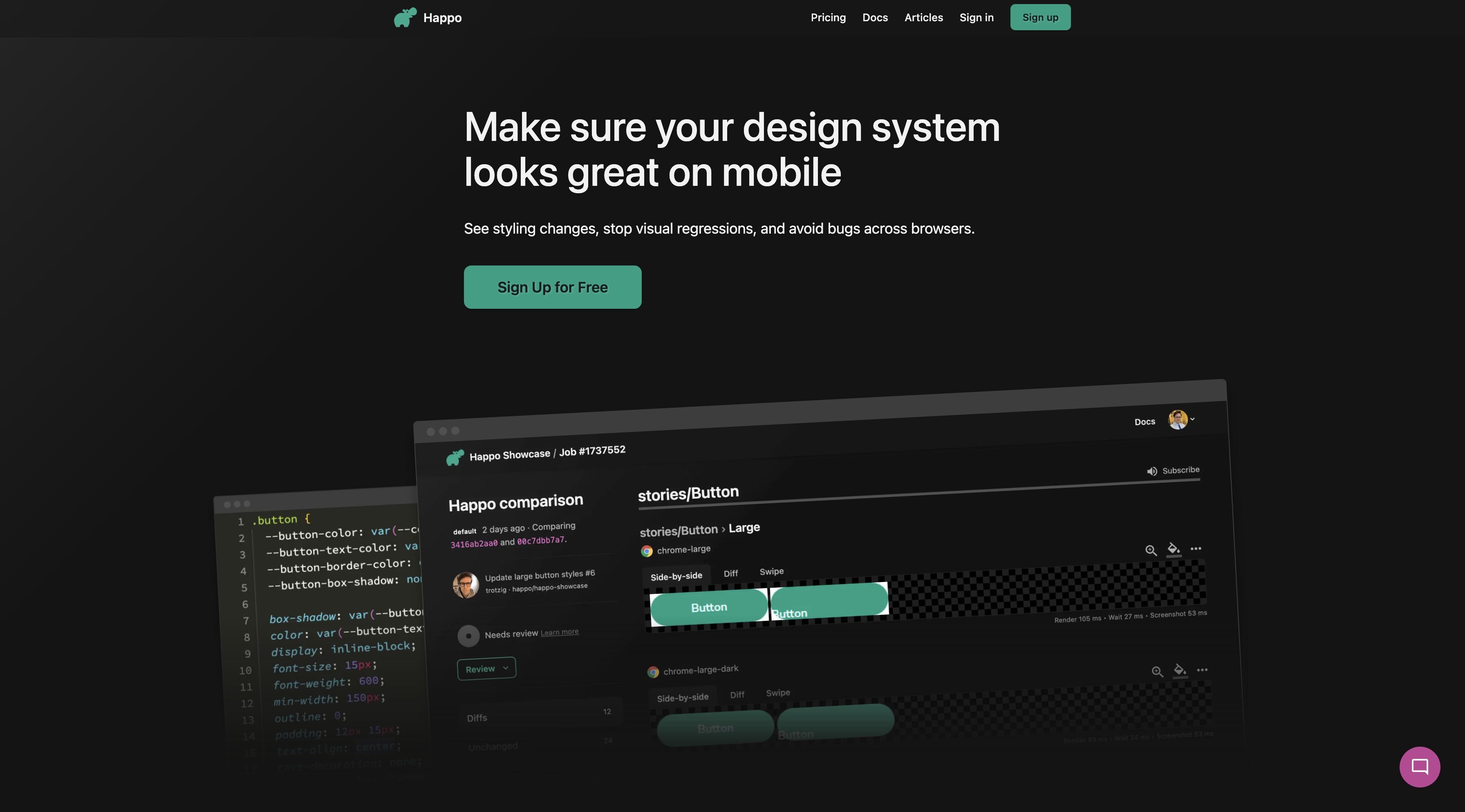 Happo Visual Testing